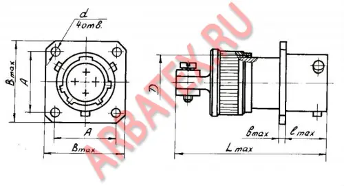 СНЦ23-43/36Р-2-Б-В розетка Разъемы разное фото фото 2