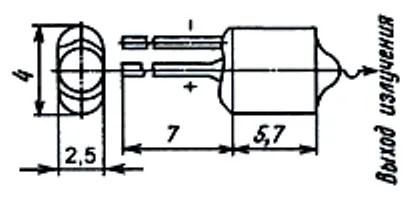 3Л108А1 диод излучающий фото 3 3Л108А1 диод излучающий фото 3