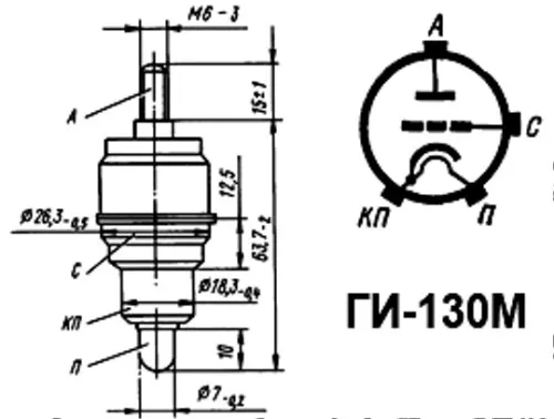 ГИ-130М импульсный генераторный триод фото 3