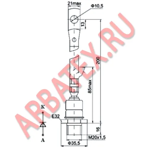 2Д161-200Х-12 диод фото 3
