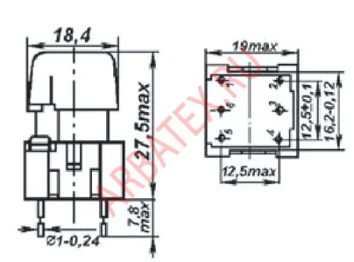ПКБ2-8 переключатель темно-серый фото 3