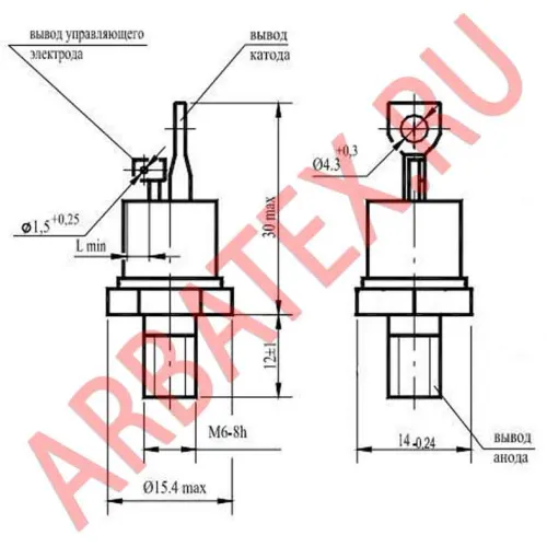 2Т222-25-7 тиристор фото 2 2Т222-25-7 тиристор фото 2
